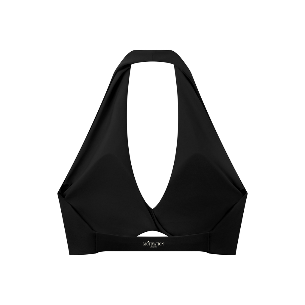 Women's MTC Pleated Halter Sports Bra