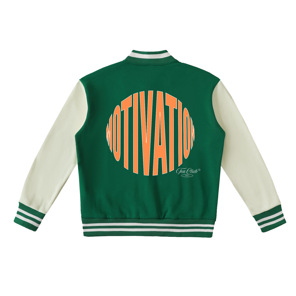 Two-Tone Fleeced Varsity Jacket