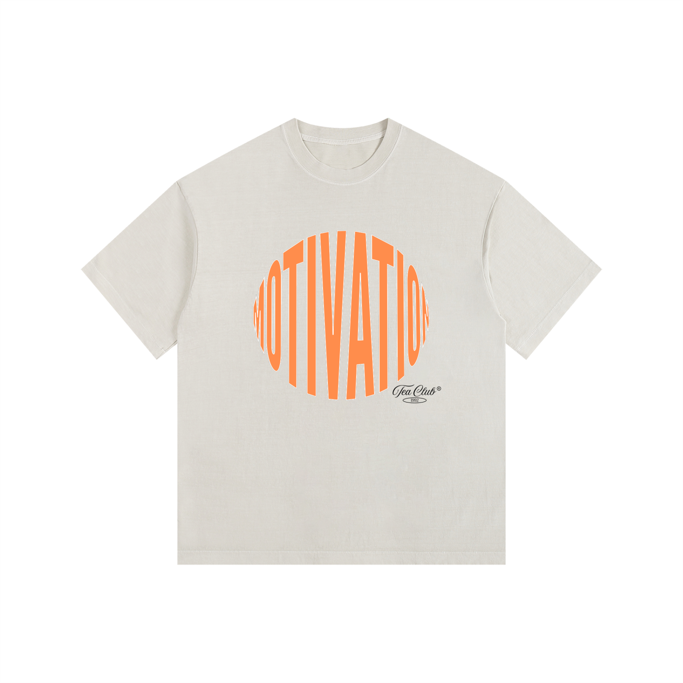 Vintage Motivation Tea Club 1992 Washed Oversized Cotton Tea-Shirt