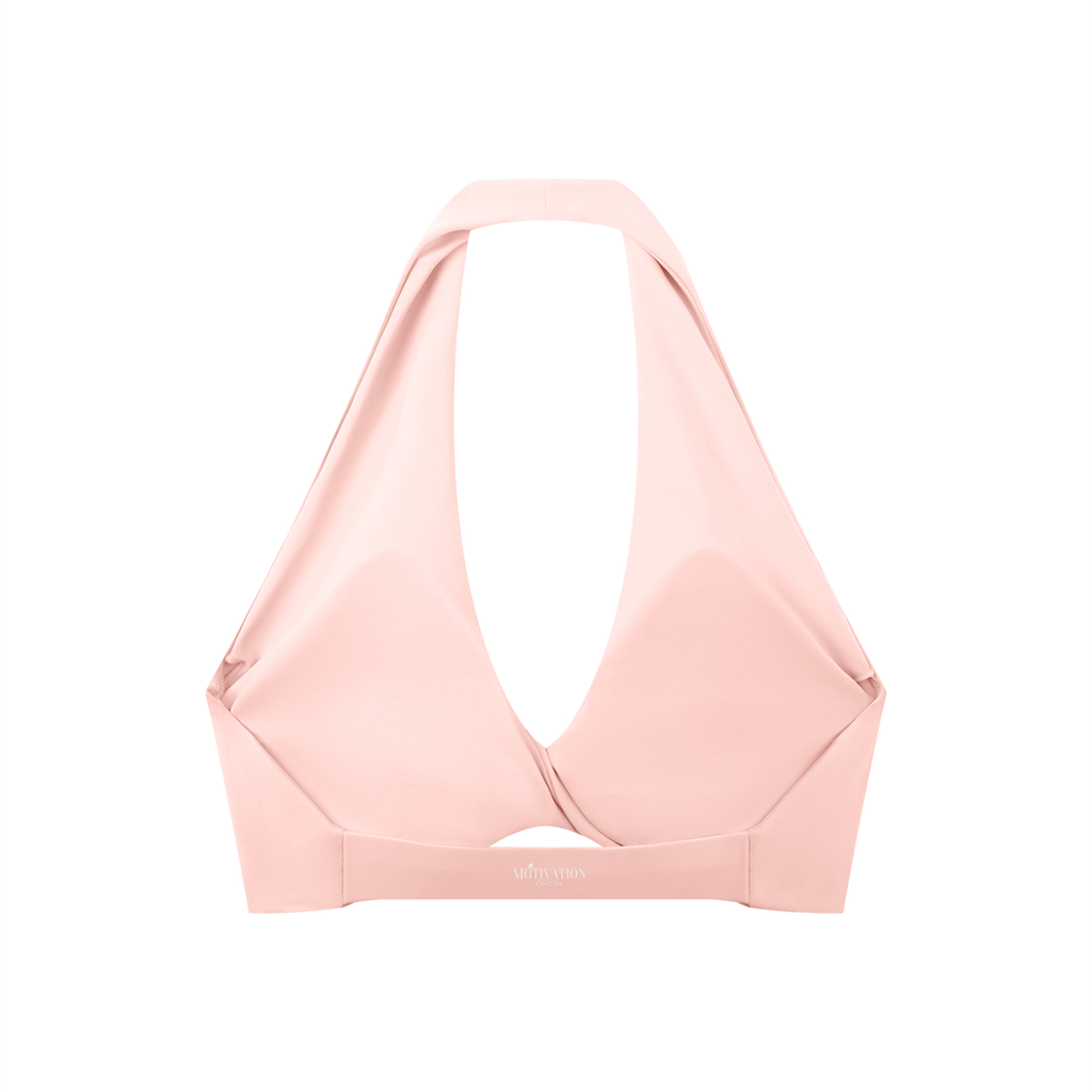 Women's MTC Pleated Halter Sports Bra