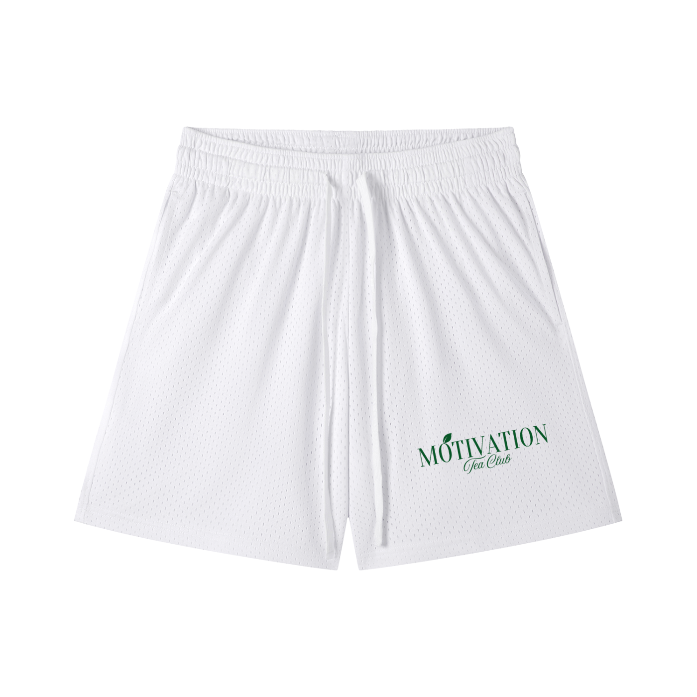 Luxury Motivation Tea Club Mesh Drawstring Shorts